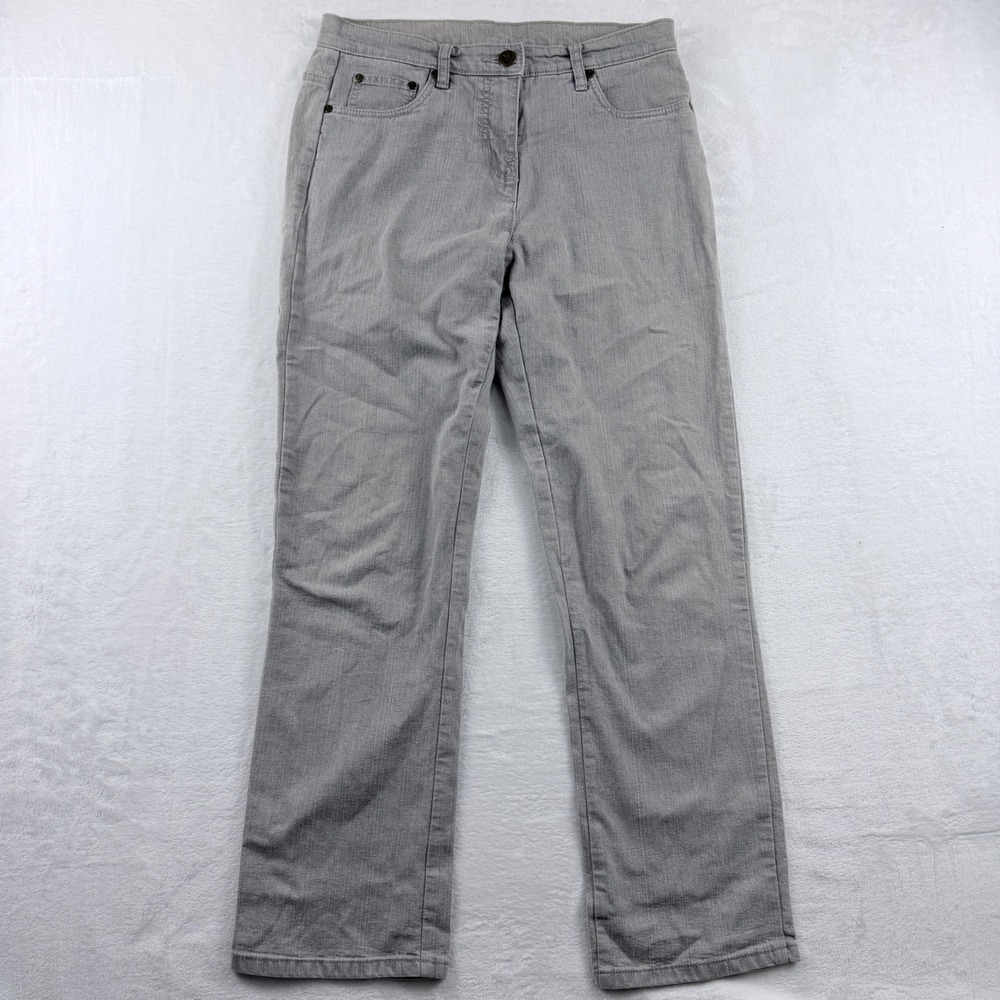 K-Mail Order Pants Gray Embroidered Straight Leg Size Unknown
